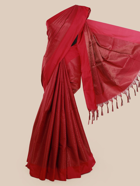 

Pothys Red Woven Design Silk Cotton Saree