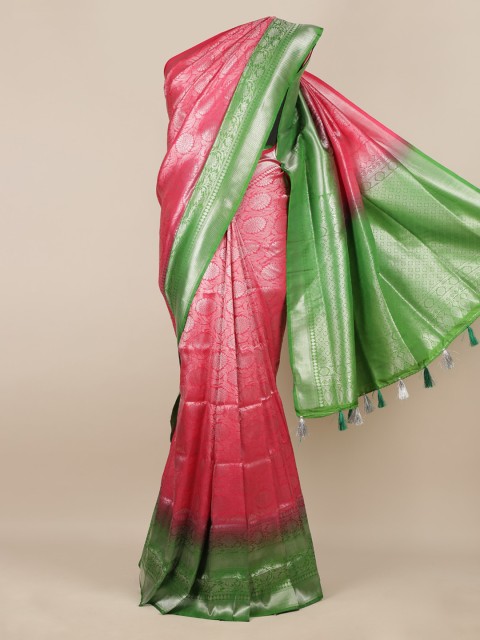 

Pothys Pink Woven Design Jute Silk Saree