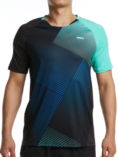 

PERFLY By Decathlon Men Green Printed Badminton T-shirt