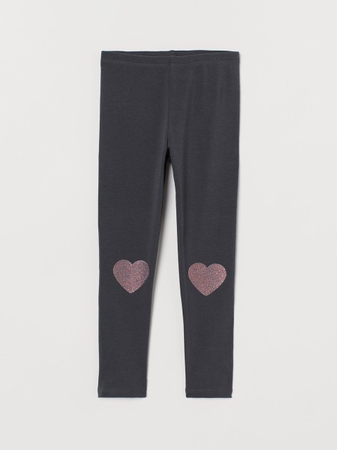 

H&M Girls Grey Solid Leggings