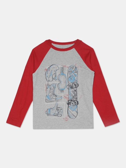 

GAP Boys Grey Graphic Long Sleeve Baseball Tee