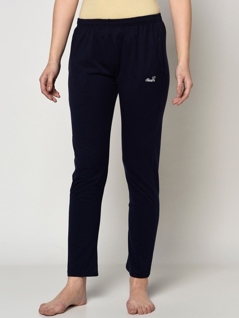 

FABNEST Women Navy Blue Solid Sustainable Lounge Pants