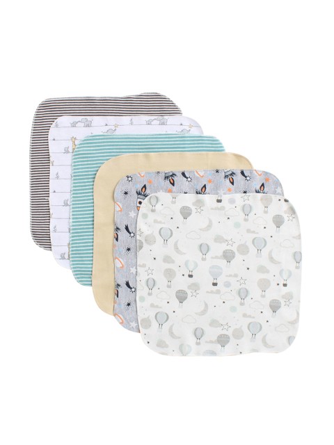 

BUMZEE Infant Set Of 6 Assorted Printed Cotton Napkins