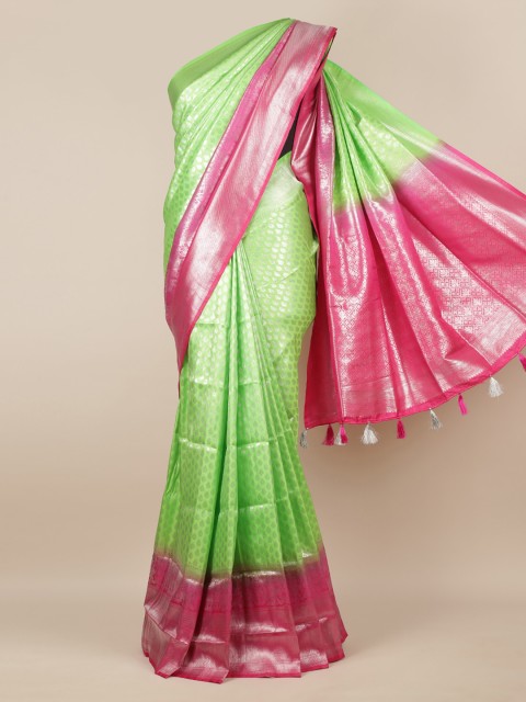 

Pothys Green Woven Design Jute Silk Saree