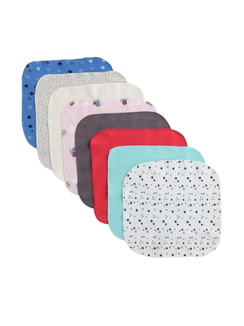 

BUMZEE Infant Kids Pack Of 8 Assorted Printed Cotton Napkins