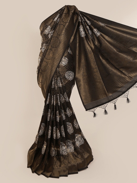 

Pothys Black Woven Design Art Silk Saree