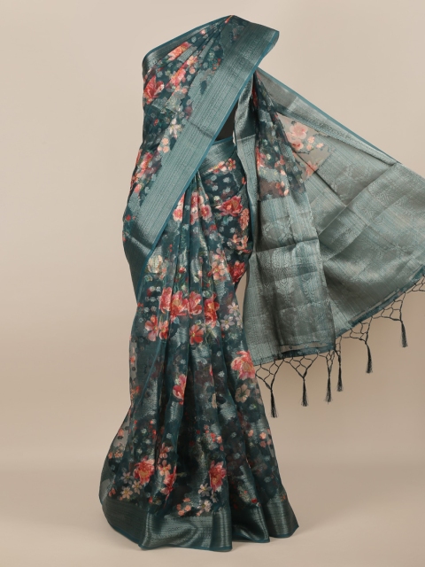 

Pothys Green & Pink Tissue Woven Design Saree