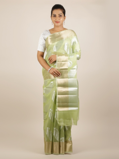 

Pothys Green Woven Design Silk Cotton Saree