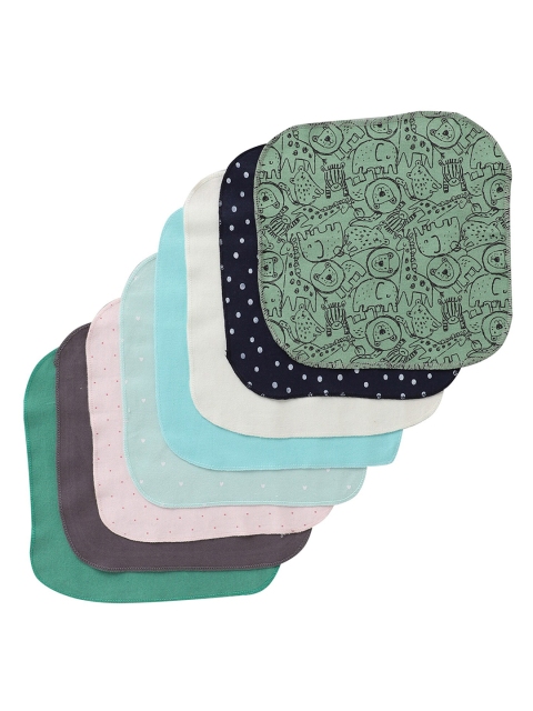 

BUMZEE Infants Pack Of 8 Assorted Printed Cotton Napkins