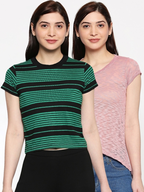 

inocenCia Women Pack Of 2 T-shirts, Green
