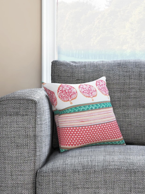 

Living scapes by Pantaloons Pink Set of Single Ethnic Motifs Square Cushion Covers