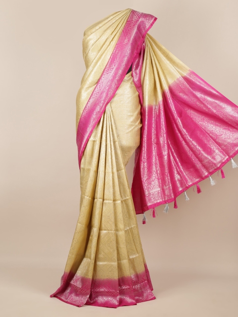 

Pothys Cream-Coloured Woven Design Jute Silk Saree