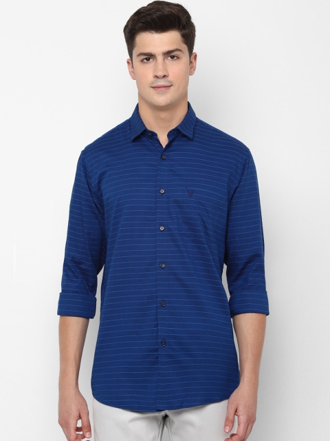 

Allen Solly Men Blue Slim Fit Striped Casual Shirt