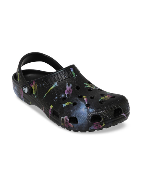 

Crocs Classic Men Black Printed Clogs