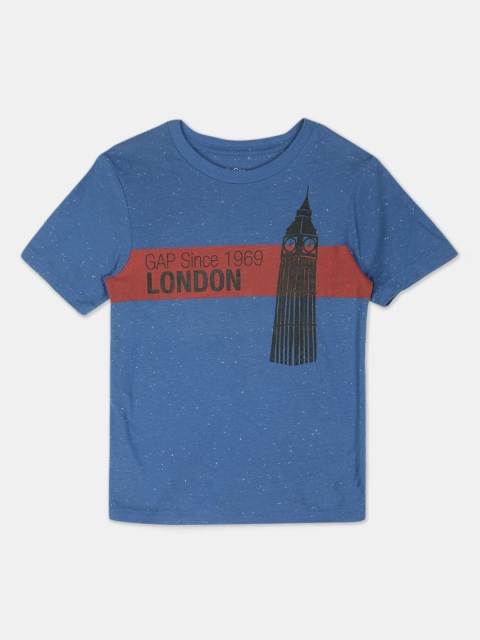 

GAP Infants Boys Blue Round Neck Graphic Print T-Shirt