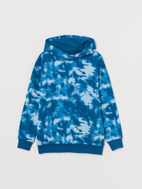 

H&M Boys Blue & White Hooded Top