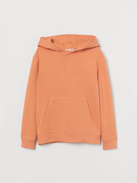 

H&M Boys Orange Solid Hooded Top