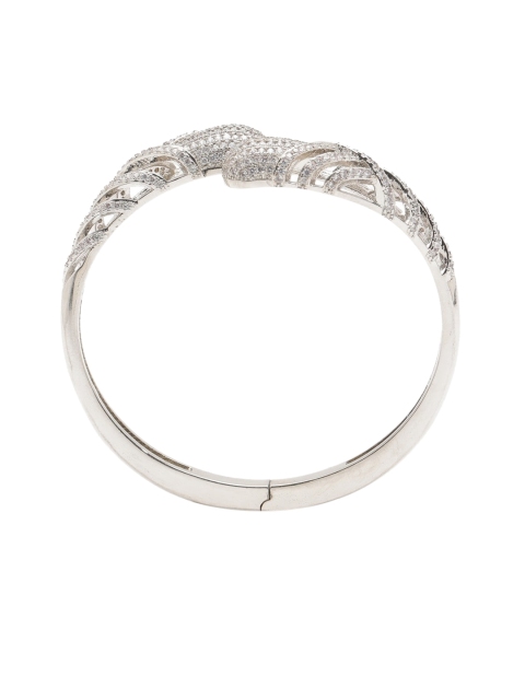 

shaze Women Silver Cubic Zirconia Bracelet