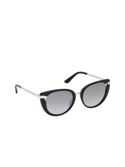 

Guess Women Grey Lens & Black Cateye Sunglasses With UV Protected Lens GU7530 54 01C
