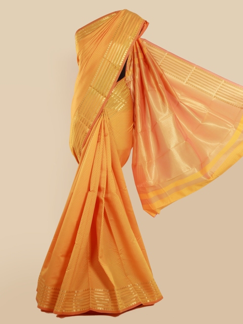 

Pothys Yellow Printed Art Silk Saree