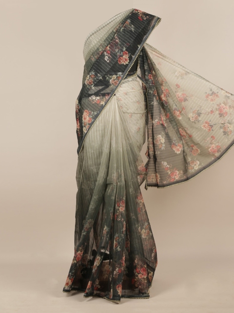 

Pothys Green & Beige Tissue Printed Saree
