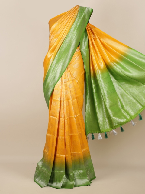 

Pothys Yellow Woven Design Jute Silk Saree