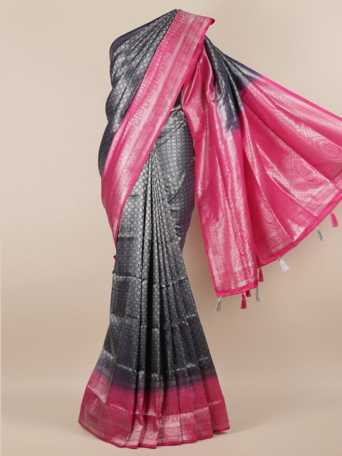 

Pothys Navy Blue Woven Design Jute Silk Saree