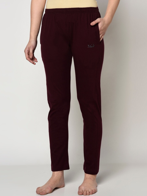 

FABNEST Women Burgundy Solid Lounge Pants