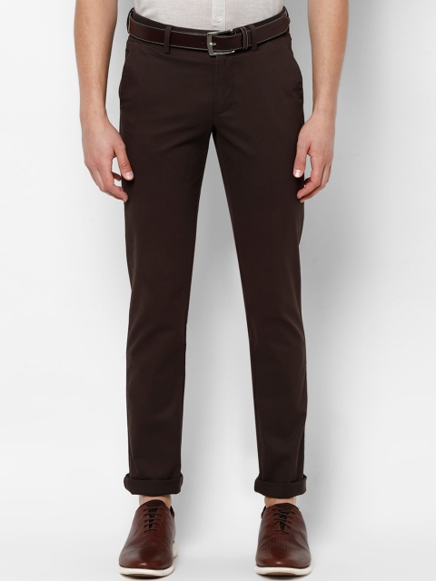 

Allen Solly Men Brown Slim Fit Solid Regular Trousers