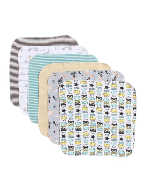 

BUMZEE Infant Kids Pack Of 6 Cotton Assorted Napkins