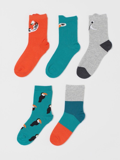 

H&M Boys Multicoloured 5-Pack Socks, Multi