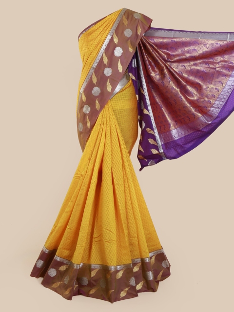 

Pothys Yellow Woven Design Art Silk Saree
