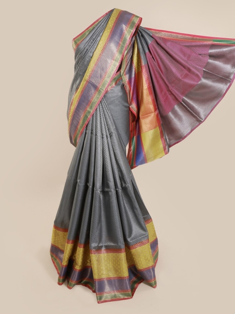 

Pothys Grey Woven Design Cotton Blend Saree