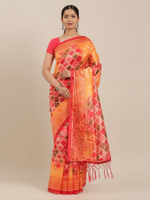 

The Chennai Silks Multicoloured Printed Polyester Saree, Multi