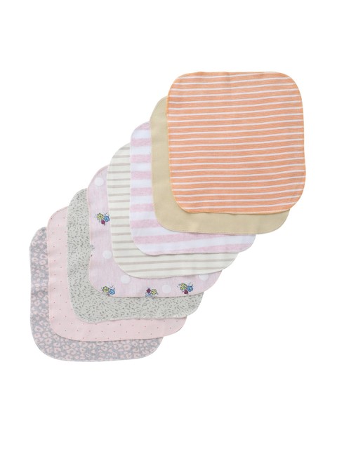 

BUMZEE Infants Pack Of 8 Assorted Napkins, Multi