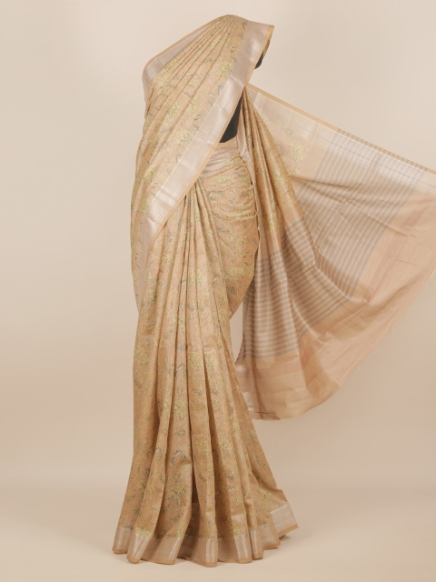 

Pothys Beige Woven Design Linen Blend Saree