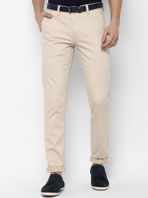 

Allen Solly Men Beige Slim Fit Solid Chinos