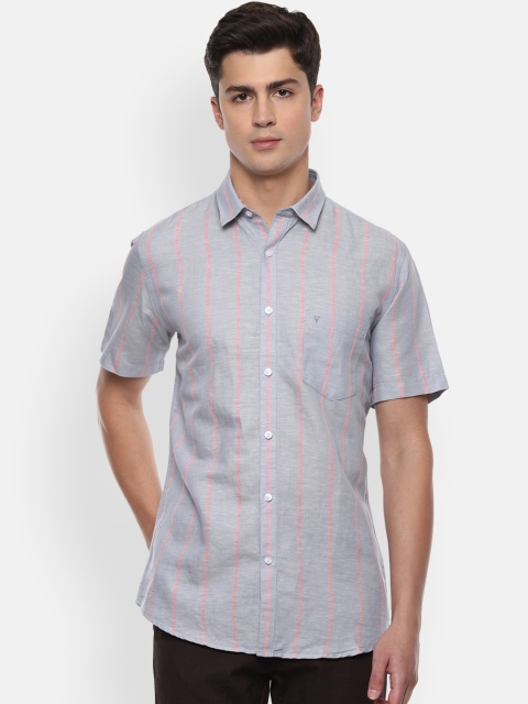 

Van Heusen Sport Men Grey Slim Fit Striped Casual Shirt