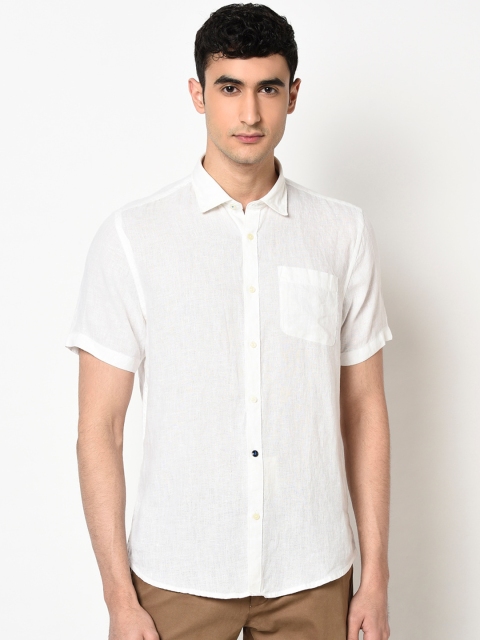 

Blackberrys Men White Slim Fit Casual Shirt