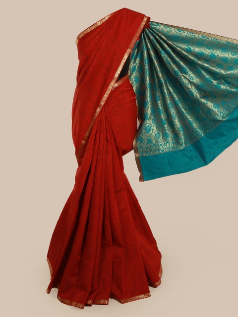 

Pothys Red Striped Art Silk Saree