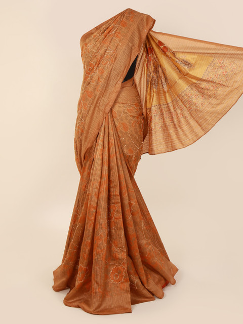 

Pothys Brown Woven Design Jute Cotton Saree