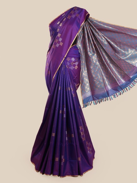 

Pothys Violet Woven Design Art Silk Saree