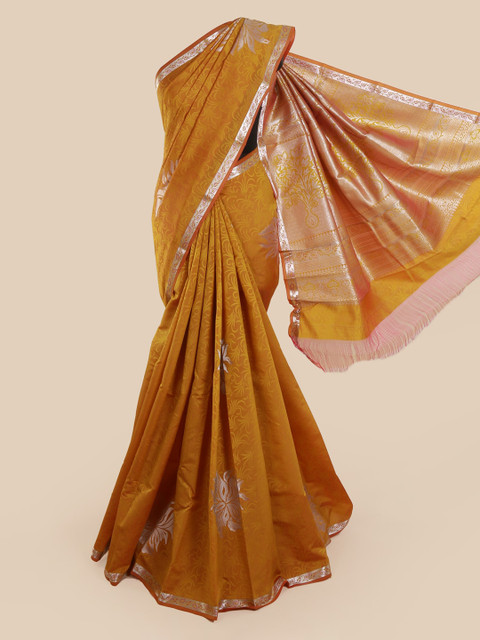

Pothys Mustard Woven Design Art Silk Saree