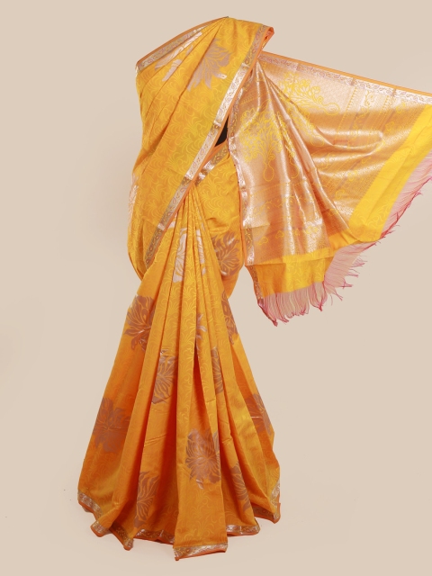 

Pothys Yellow Woven Design Art Silk Saree