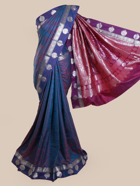 

Pothys Blue & Pink Art Silk Printed Saree
