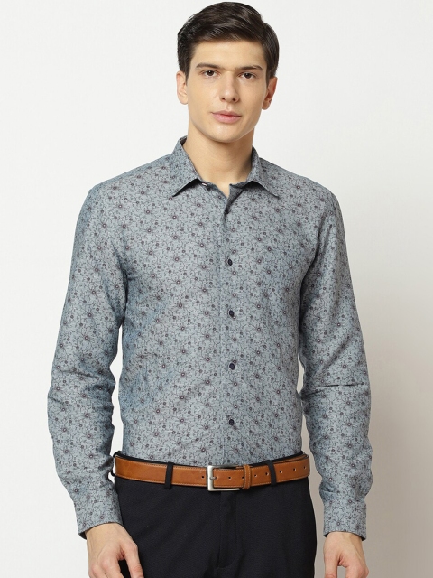 

Blackberrys Men Navy Blue Slim Fit Printed Formal Shirt