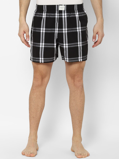 

AMERICAN EAGLE OUTFITTERS Men Black & White Checked Boxers WEE0230161001