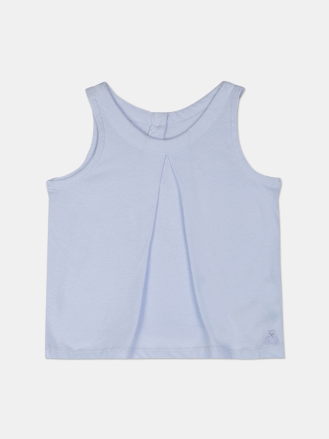 

GAP Infants Girls Blue Round Neck Solid Tank Top