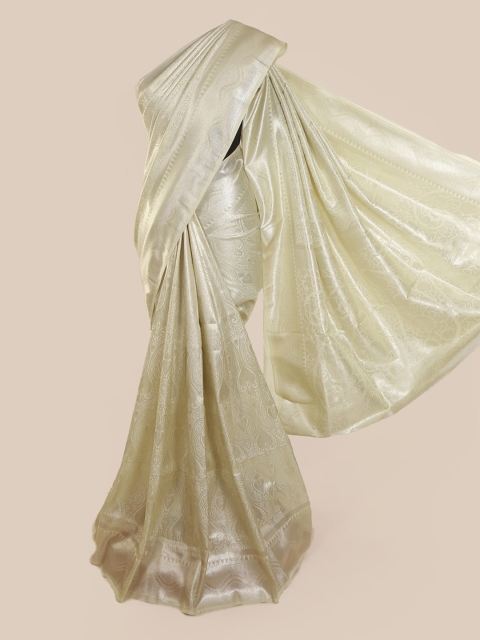 

Pothys Cream-Coloured Art Silk Woven Design Banarasi Saree