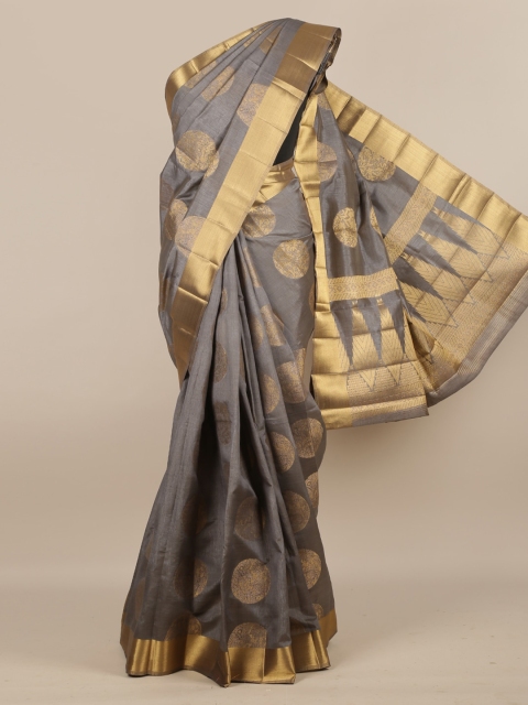 

Pothys Grey Woven Design Jute Silk Saree